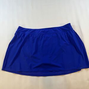 Sonnet Shores 22W Sapphire Blue Swim Skirt Bikini Bottoms Plus Size NWT Solid